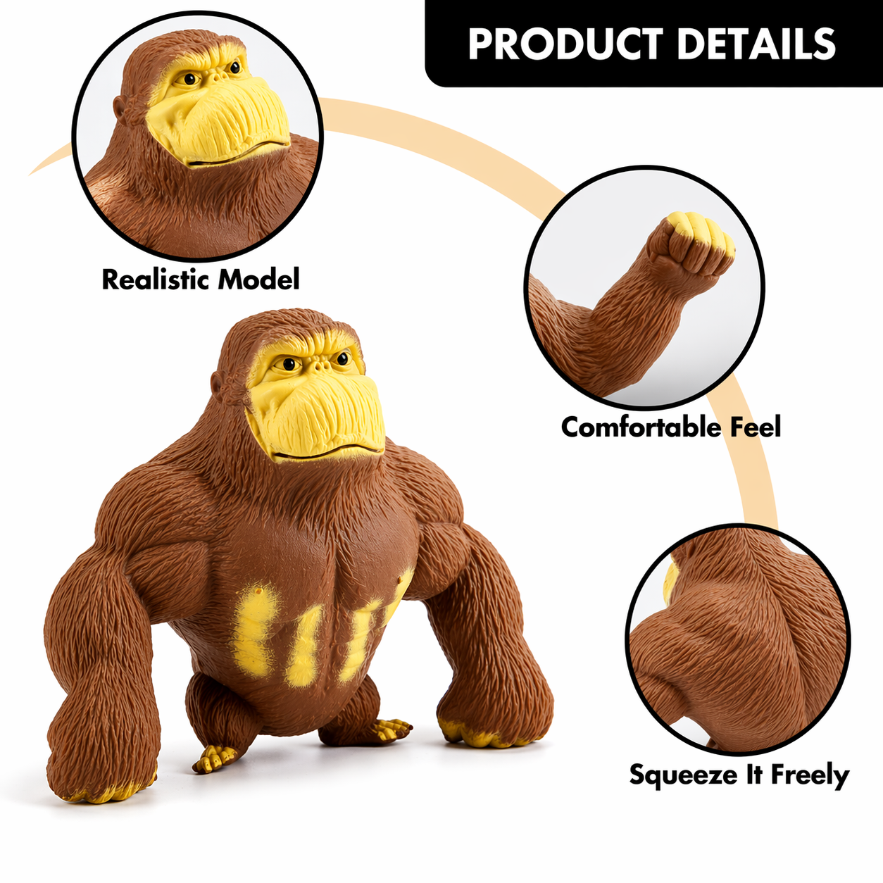 StressMonkey - Anti-Stress Squishy Gorilla
