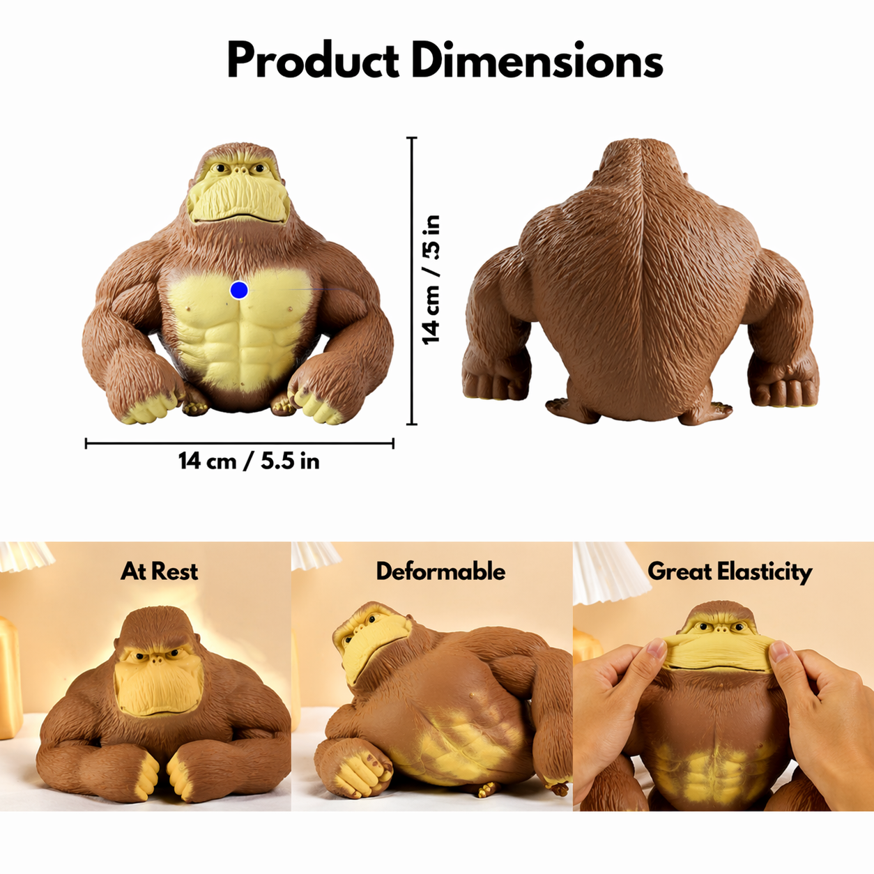 StressMonkey - Anti-Stress Squishy Gorilla